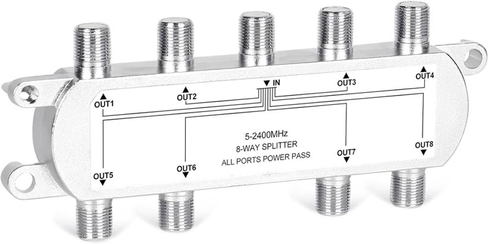 Amazon.com: Premium 8-Way Coax Splitter Combiner for CATV Antenna